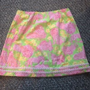 Lilly Pulitzer Vintage Lion print skirt